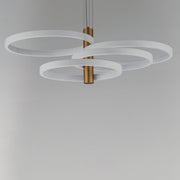 Hoopla 4-Light LED Pendant in White / Gold