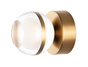Swank LED Flush Mount in Natural Aged Brass