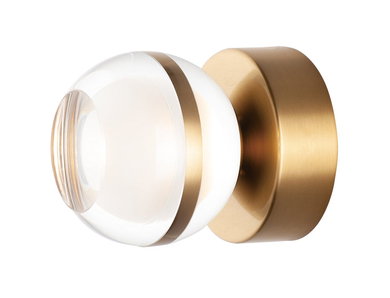 Swank LED Flush Mount in Natural Aged Brass