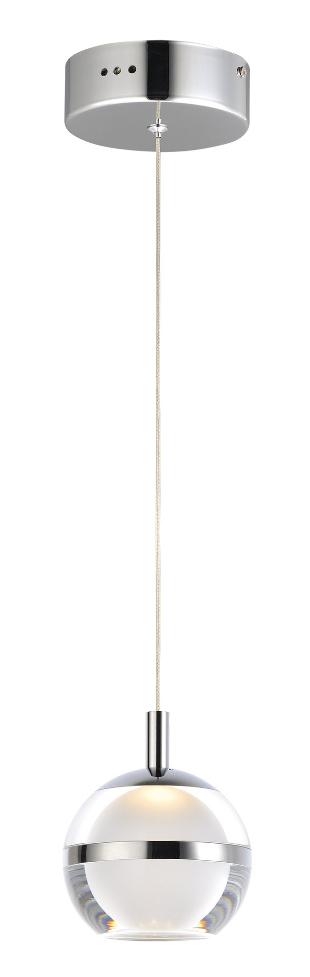 Swank 1-Light LED Pendant in Polished Chrome