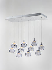 Swank 10-Light LED Linear Pendant in Polished Chrome
