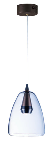 Sven LED Pendant in Black / Coffee