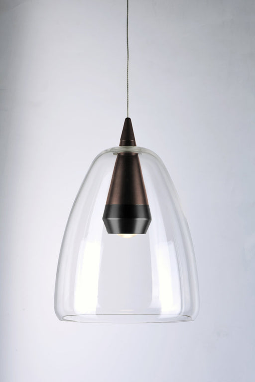 Sven LED Pendant in Black / Coffee