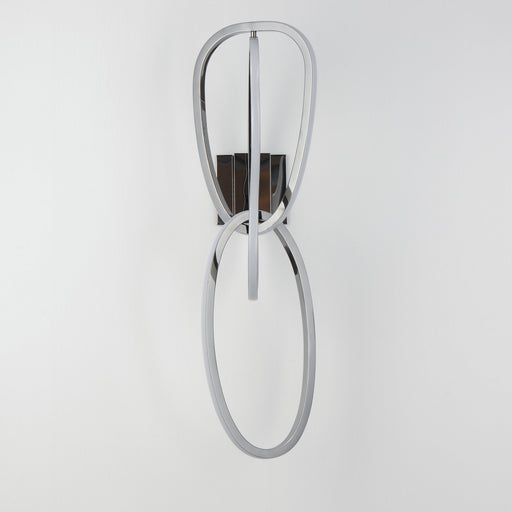 Unity 3-Light LED Wall Sconce in Black Chrome