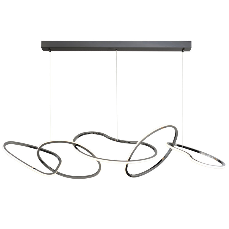Unity 5-Light LED Pendant in Black Chrome