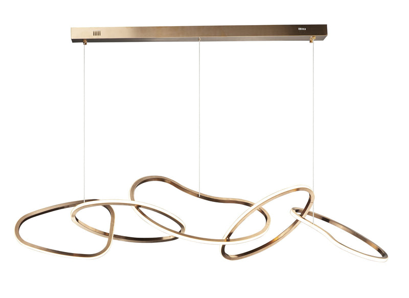 Unity 5-Light LED Pendant in Brushed Champagne