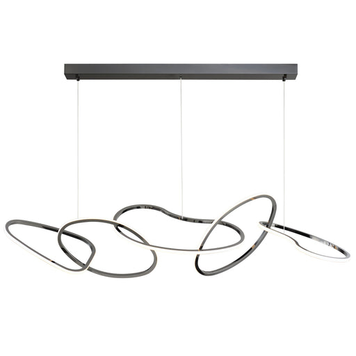 Unity 5-Light LED Pendant in Black Chrome