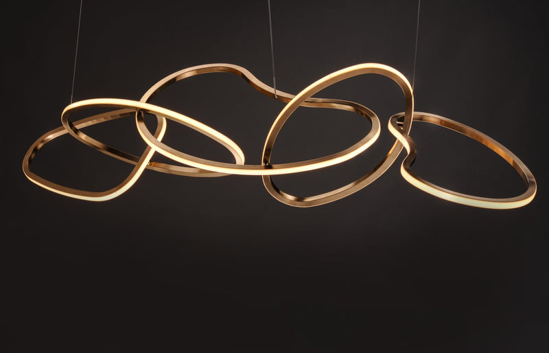 Unity 5-Light LED Pendant in Brushed Champagne