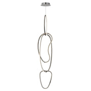 Unity Vertical LED Pendant in Black Chrome