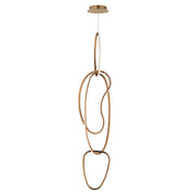 Unity Vertical LED Pendant in Brushed Champagne