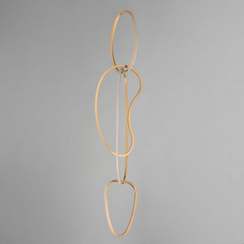 Unity Vertical LED Pendant in Brushed Champagne
