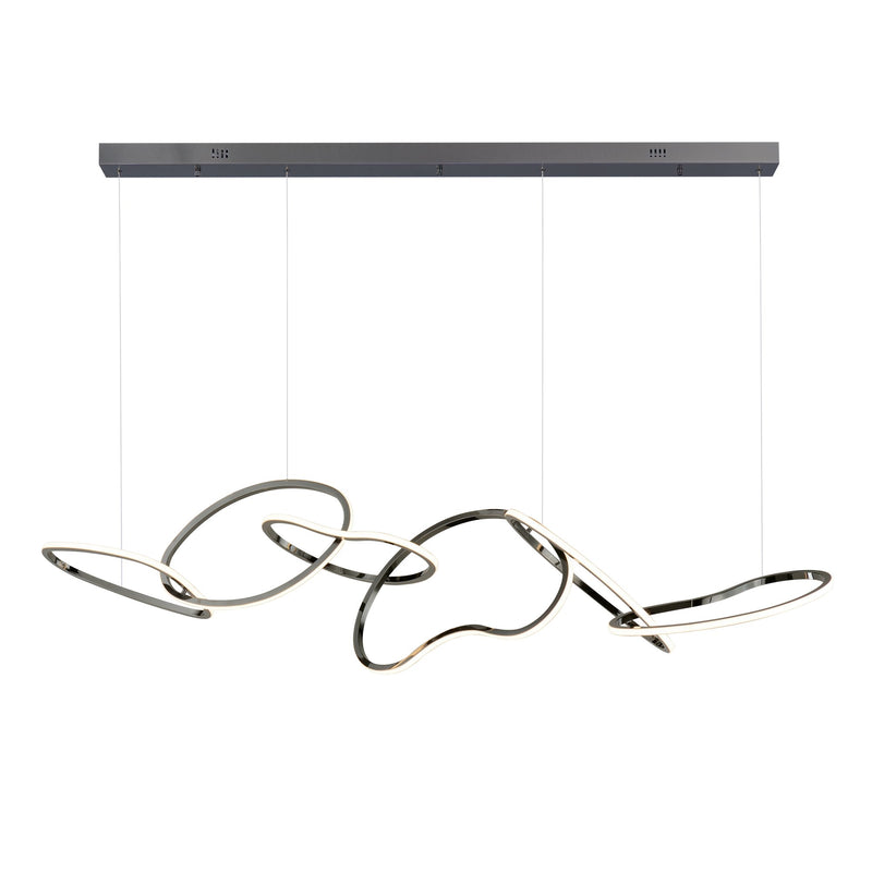 Unity 69" LED Linear Pendant in Black Chrome
