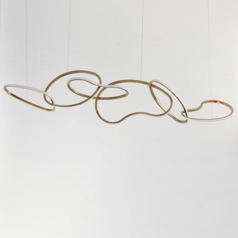 Unity 69" LED Linear Pendant in Brushed Champagne