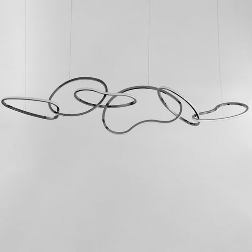 Unity 69" LED Linear Pendant in Black Chrome