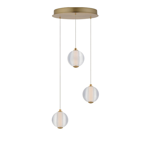 Rhythm 3-Light LED Pendant in Gold