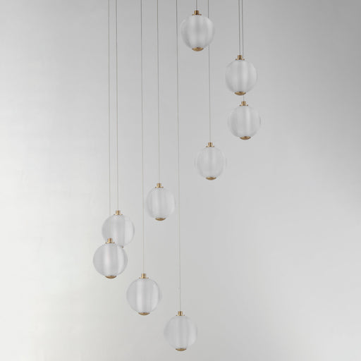 Rhythm 9-Light LED Pendant in Gold