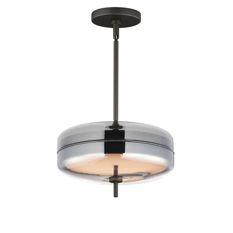 Voto 2-Light LED Pendant in Gunmetal
