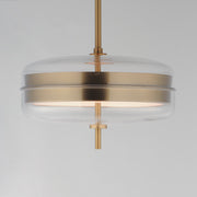 Voto 2-Light LED Pendant in Natural Aged Brass