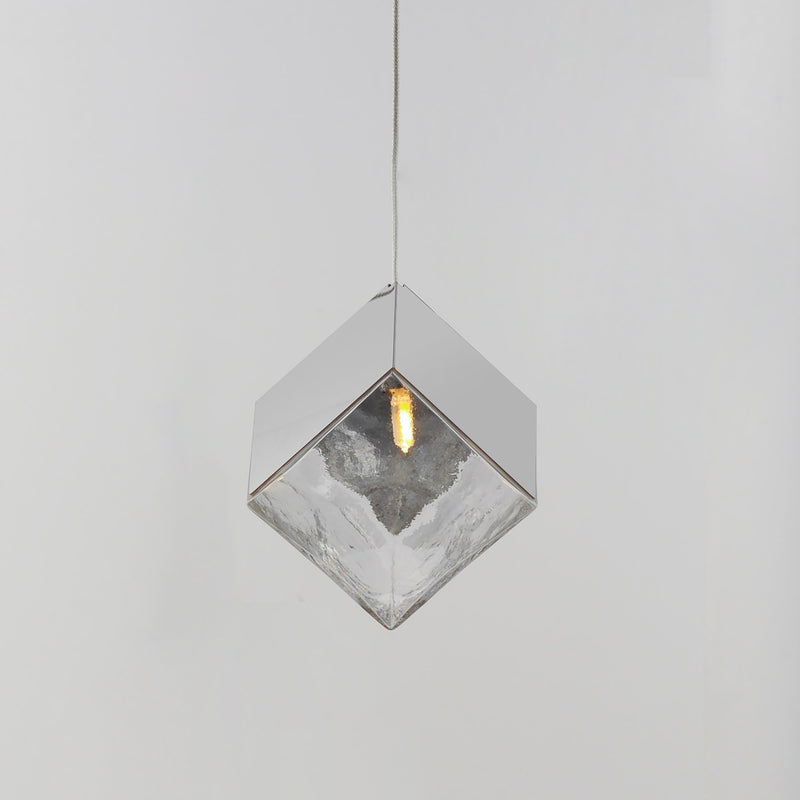 Ice Cube 1-Light LED Pendant in Polished Chrome