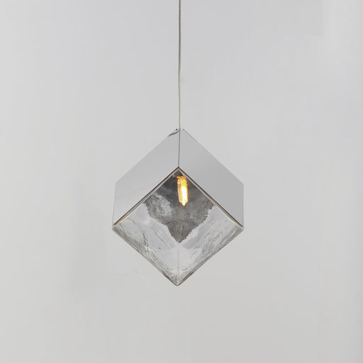 Ice Cube 1-Light LED Pendant in Polished Chrome