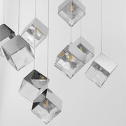 Ice Cube 9-Light LED Pendant in Polished Chrome