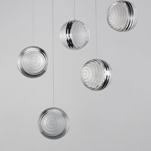 Pulse 5-Light LED Pendant in Polished Chrome