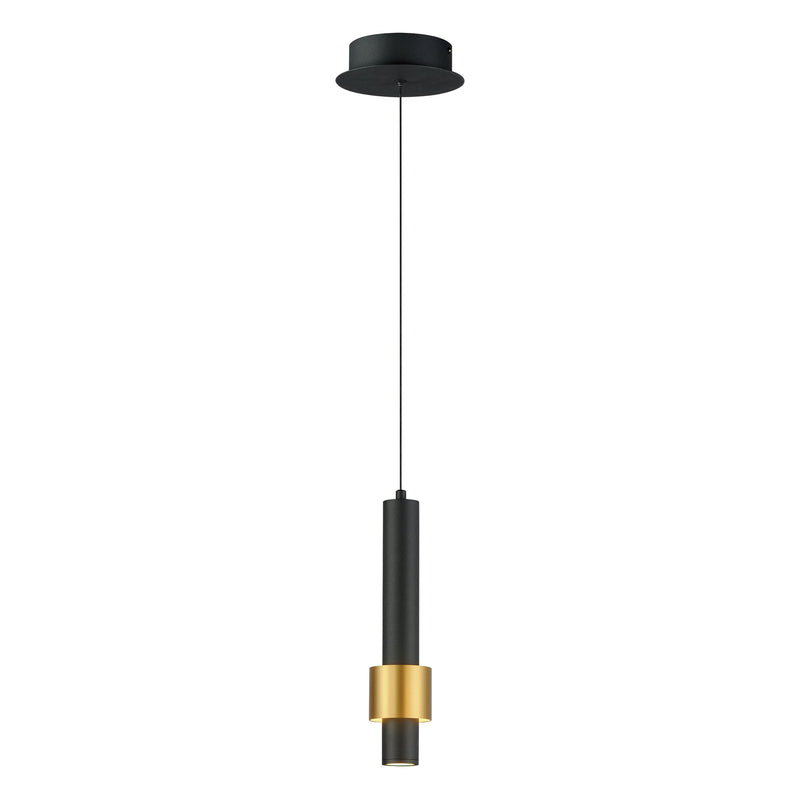 Reveal 1-Light LED Pendant in Black / Gold