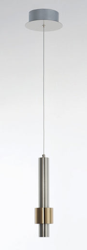 Reveal 1-Light LED Pendant in Satin Nickel / Satin Brass