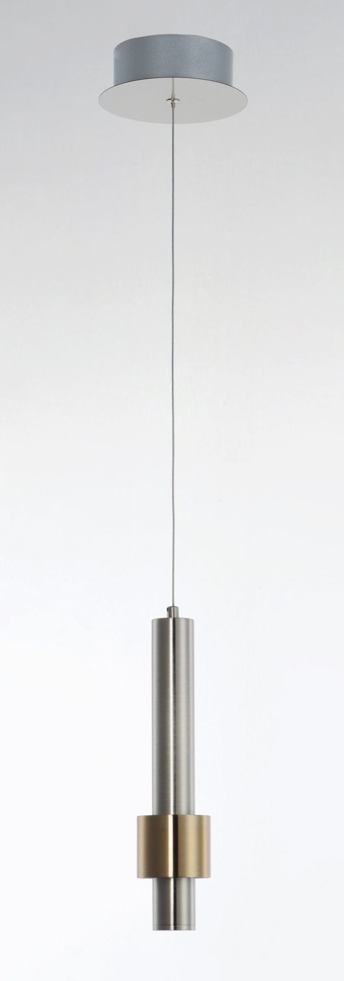 Reveal 1-Light LED Pendant in Satin Nickel / Satin Brass