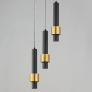 Reveal 3-Light LED Pendant in Black / Gold