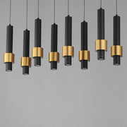 Reveal 8-Light LED Pendant in Black / Gold