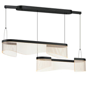 Sonata 2-Light Linear LED Pendant in Black