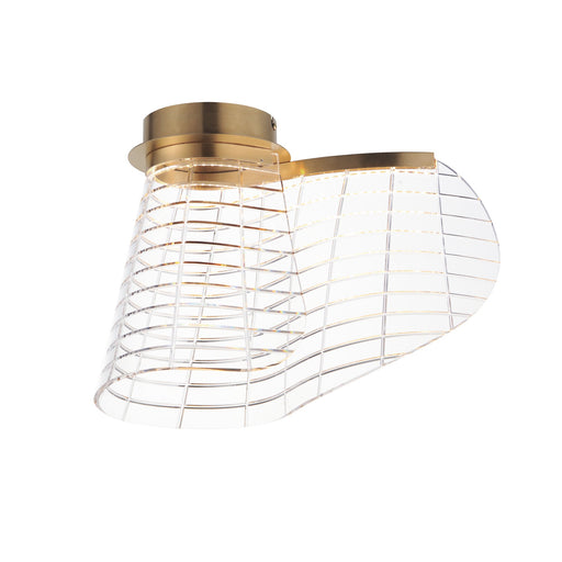 Tartan LED Flush Mount in Brushed Champagne