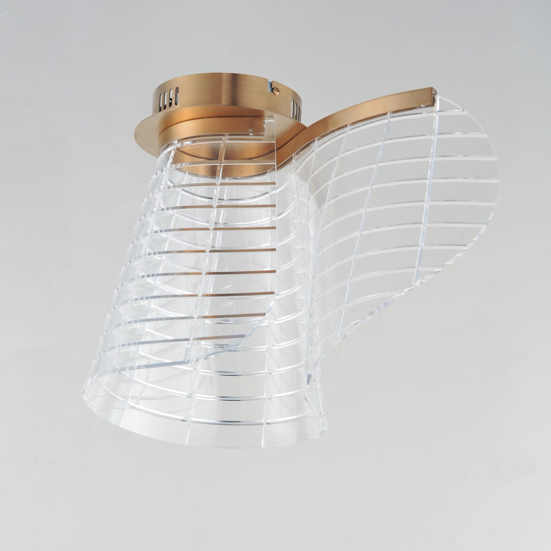 Tartan LED Flush Mount in Brushed Champagne