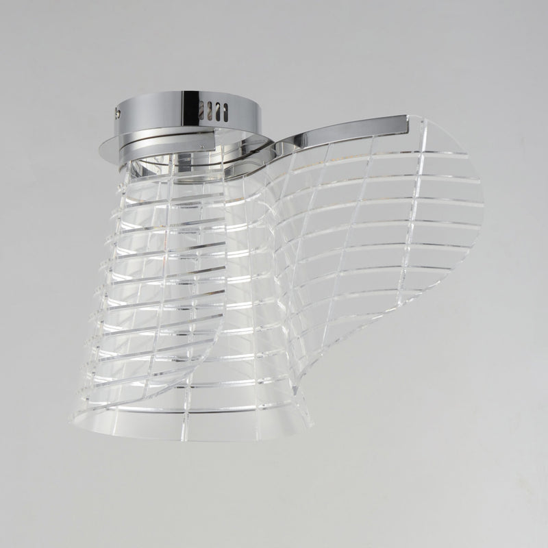 Tartan LED Flush Mount in Polished Chrome