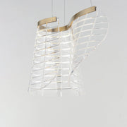 Tartan 1-Light LED Pendant in Brushed Champagne