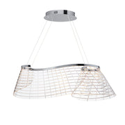 Tartan 1-Light Linear LED Pendant in Polished Chrome