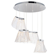Tartan 3-Light LED Pendant in Polished Chrome