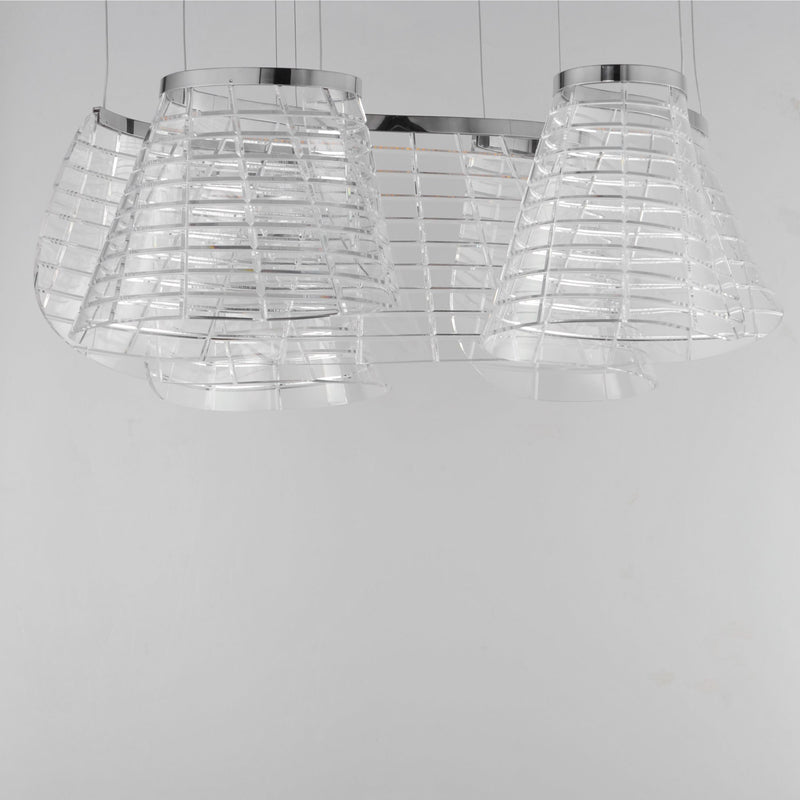 Tartan 3-Light LED Pendant in Polished Chrome