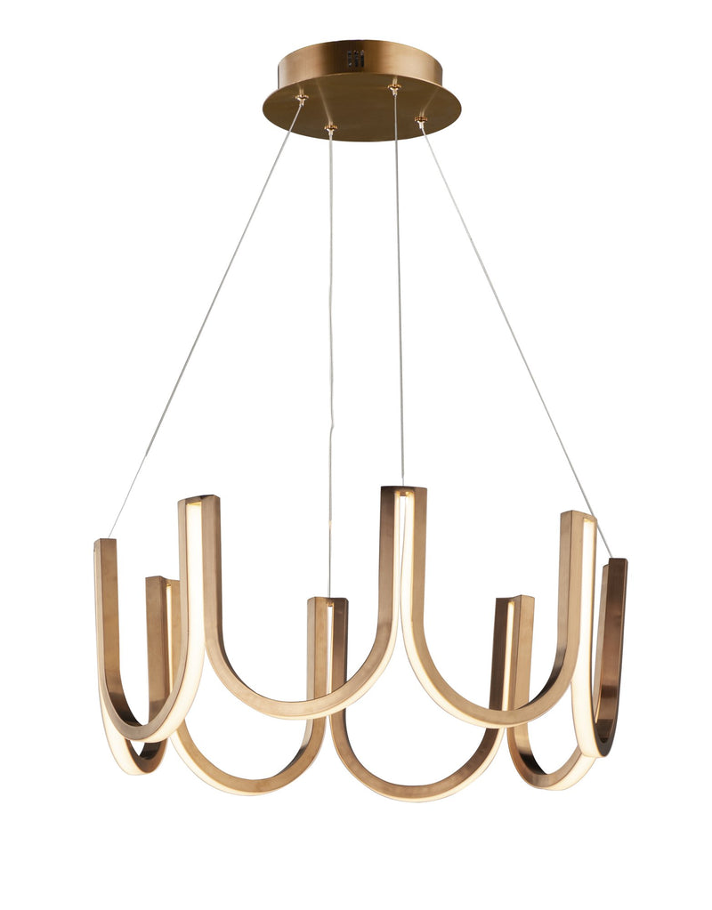 You LED Pendant in Brushed Champagne