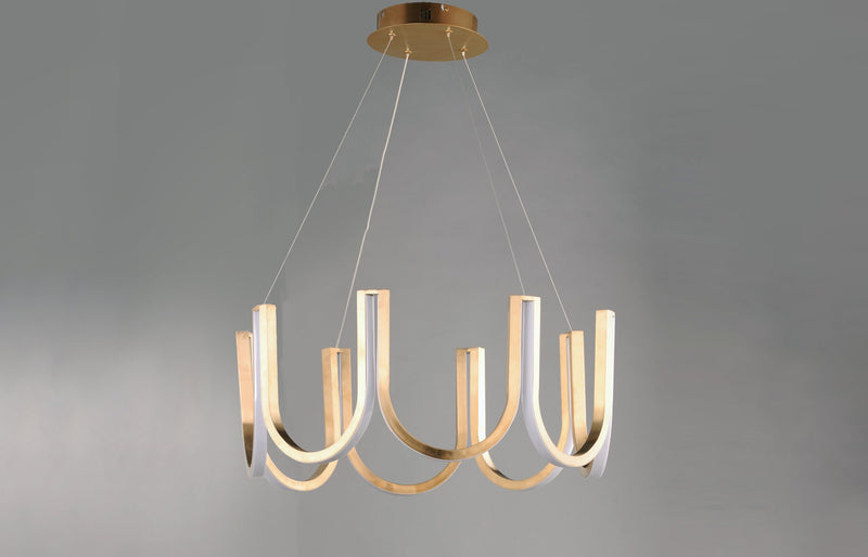 You LED Pendant in Brushed Champagne