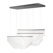 Rinkle 3-Light Linear LED Pendant in Brushed Gunmetal