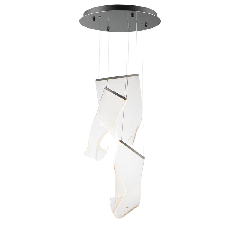 Rinkle 3-Light LED Multi Pendant in Brushed Gunmetal
