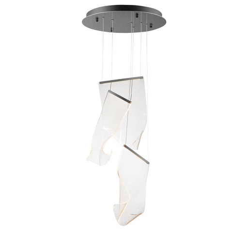 Rinkle 3-Light LED Multi Pendant in Brushed Gunmetal