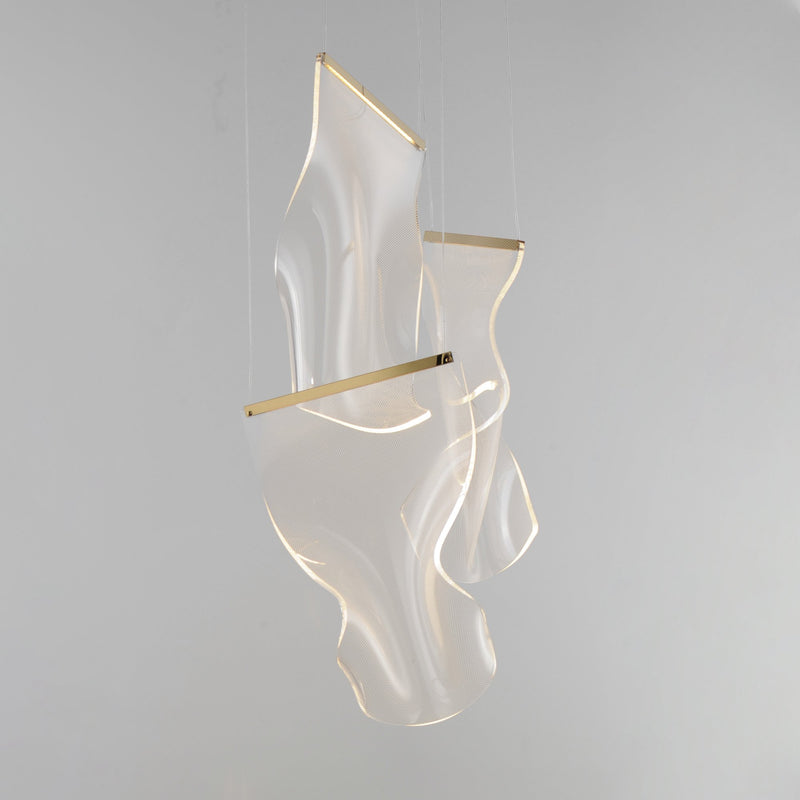 Rinkle 3-Light LED Multi Pendant in French Gold