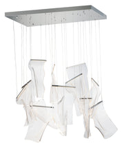 Rinkle Rectilinear LED Pendant in Polished Chrome