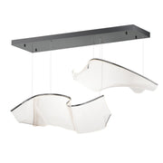 Rinkle Modular 2-Light LED Pendant in Brushed Gunmetal