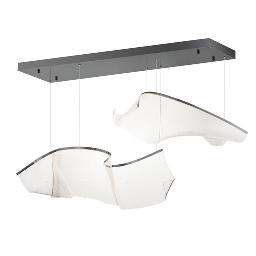 Rinkle Modular 2-Light LED Pendant in Brushed Gunmetal