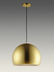 Palla 16" LED Pendant in Satin Brass / Coffee