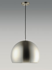 Palla 20" LED Pendant in Satin Nickel / Black